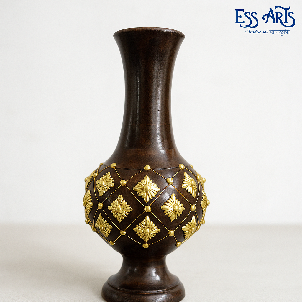 Wooden Flower Large Size Pot/Vase