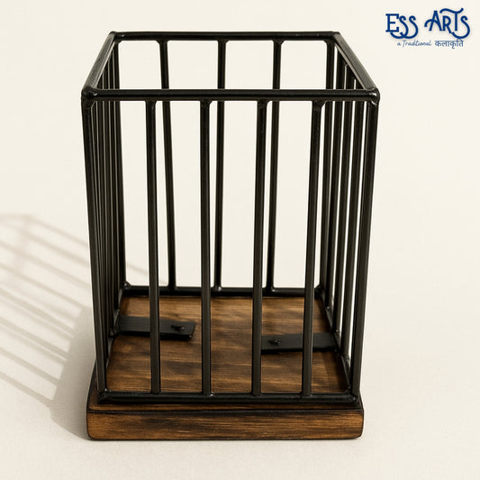 Wooden Multipurpose Holder | Square Shape | Pen Holder | Spoon Holder