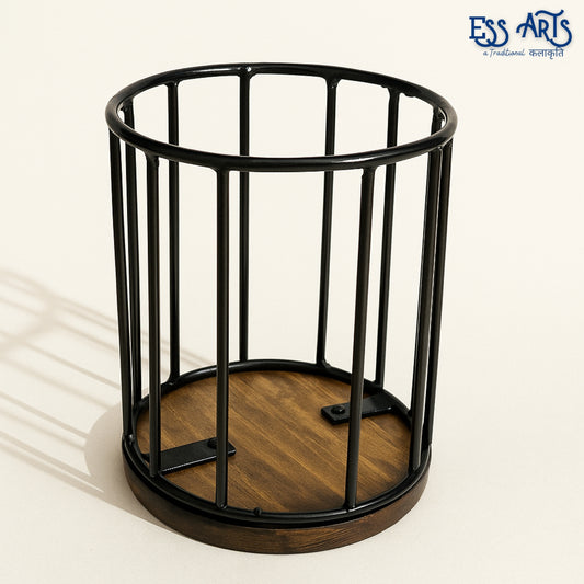 Wooden Multipurpose Holder | Round Shape | Pen Holder | Spoon Holder